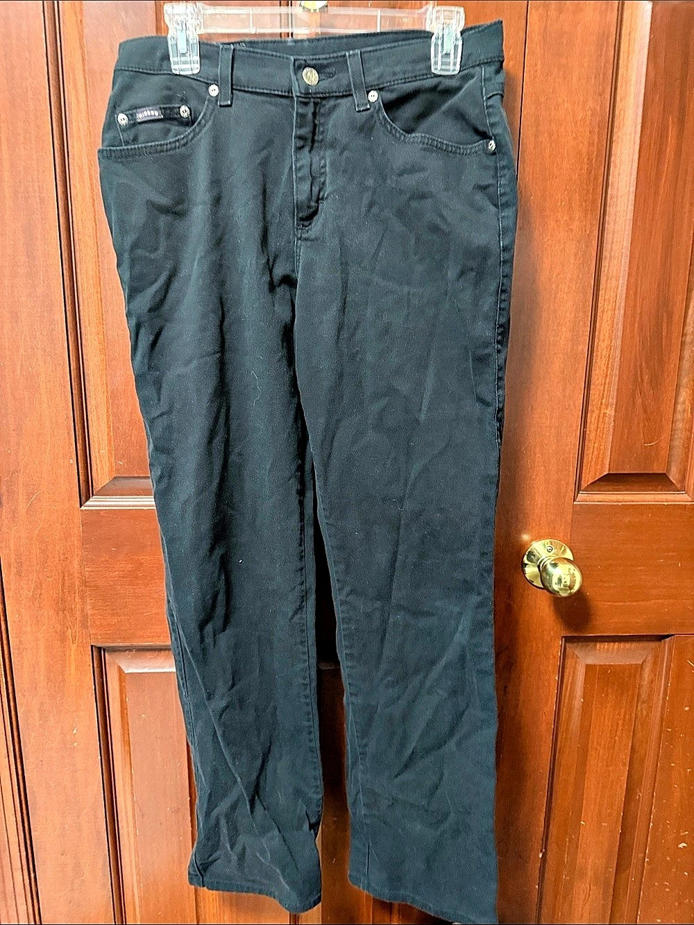 Vintage Denim Rider Classic Straight Leg Jeans Black